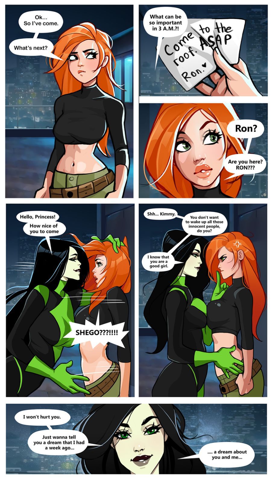 Kim and Shego: Date on the roof - Chapter 1